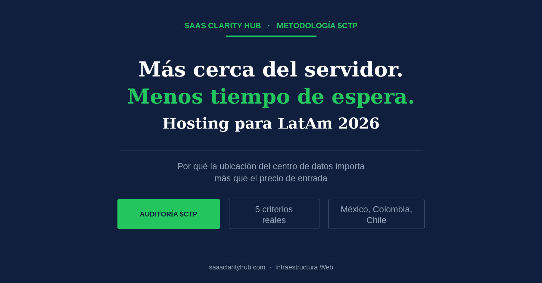 Comparativa de hosting para Latinoamérica según ubicación del centro de datos, precio real y soporte en español 2026