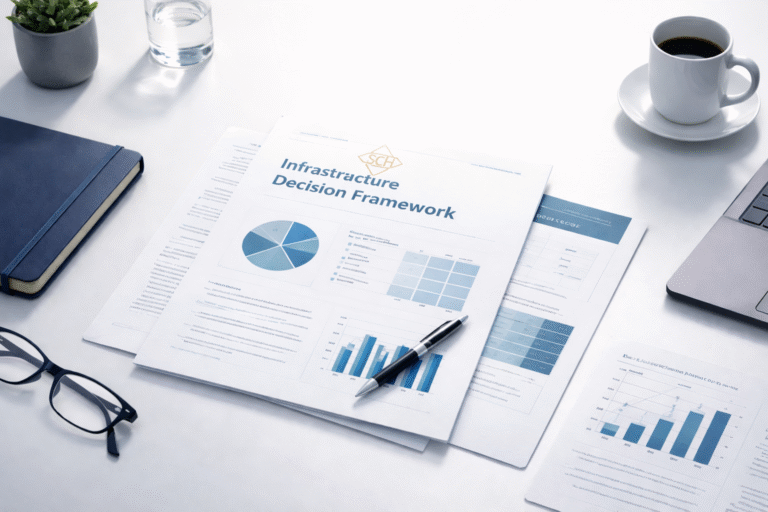 Framework de decisión de infraestructura SaaS con análisis de costo total de propiedad para comparar ClickUp y Monday.com en empresas de Latinoamérica