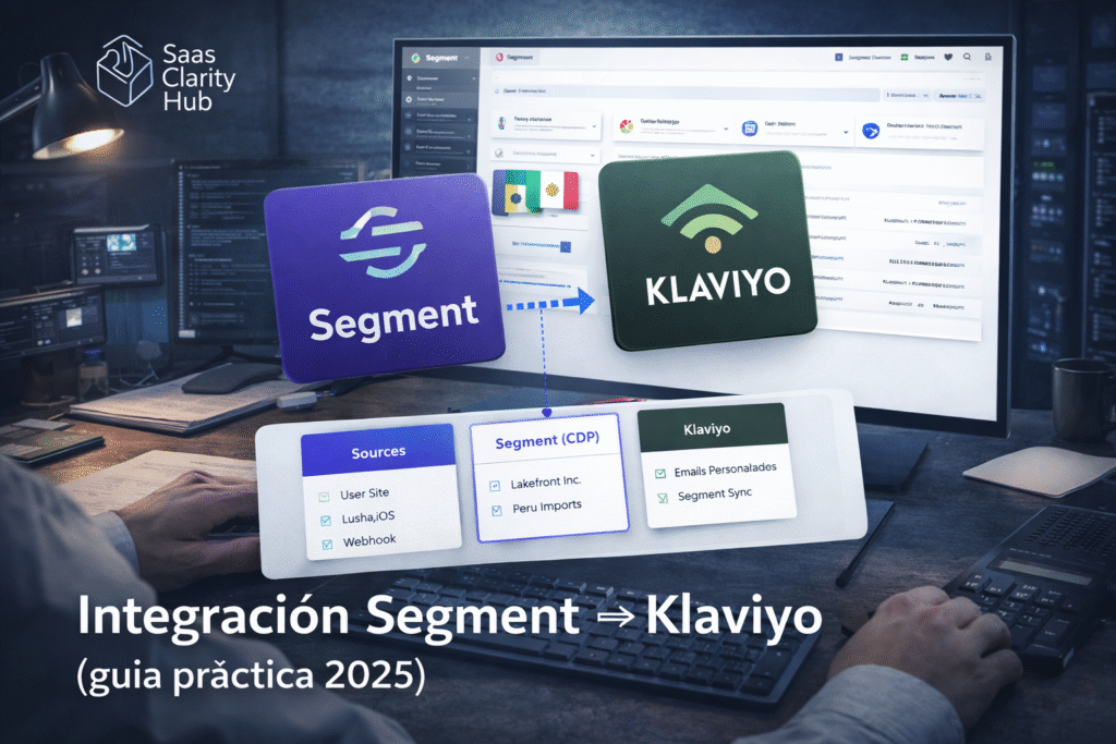 Integración de Segment con Klaviyo para automatización de marketing SaaS en LATAM, arquitectura CDP explicada paso a paso